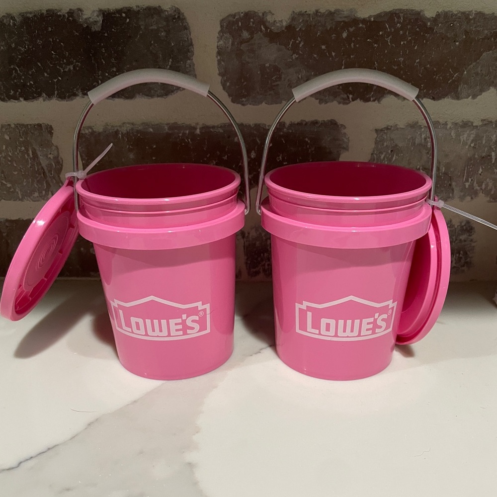 Two Lowe’s mini buckets